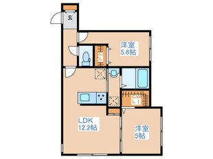 アルファスクエア学園前の物件間取画像